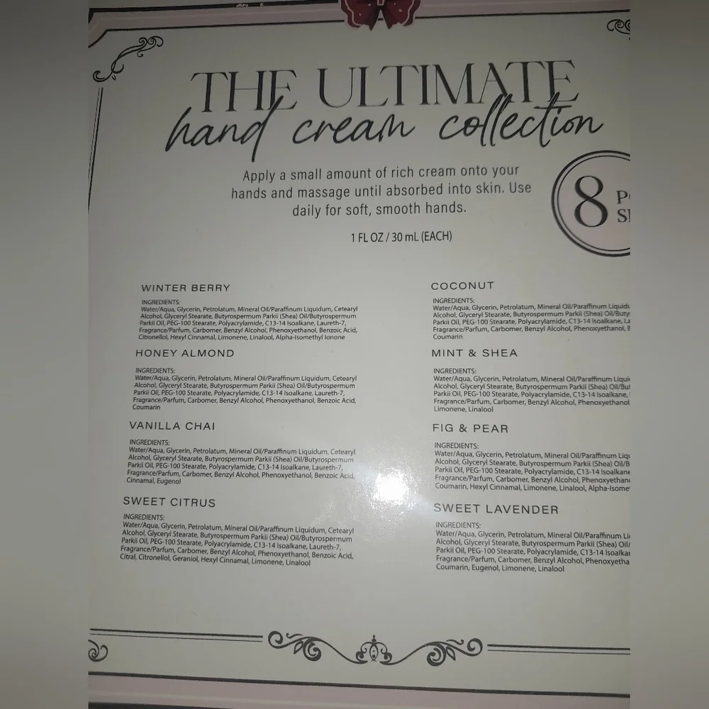 NEW Luxury Hand Cream Gift Set Of 8 In Gift Box